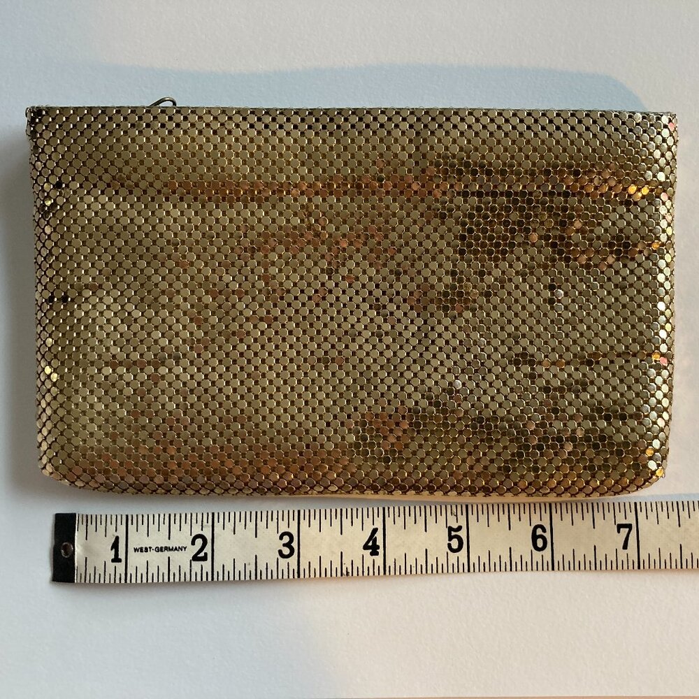 formal 90's Gold Metal Clutch, Authenic, vintage